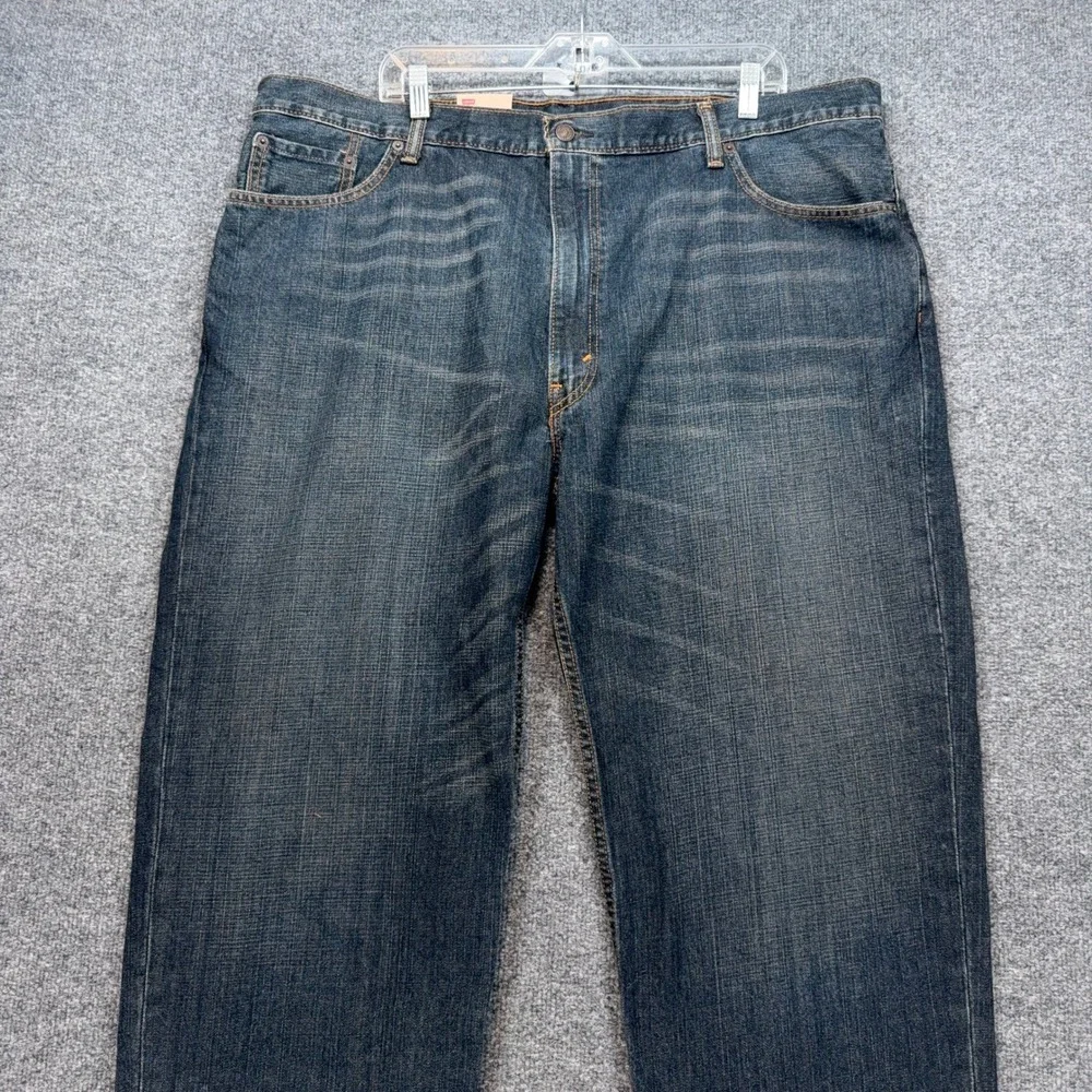 Levis 550 Jeans Mens 44x30 Blue Relaxed Fit Taper Leg Denim Pant Big & Tall NEW